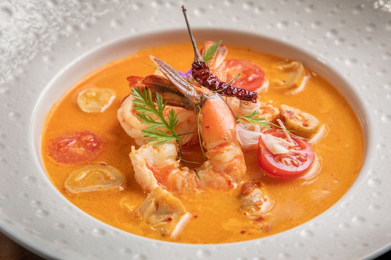 Tom Yum mit Meeresfrüchten